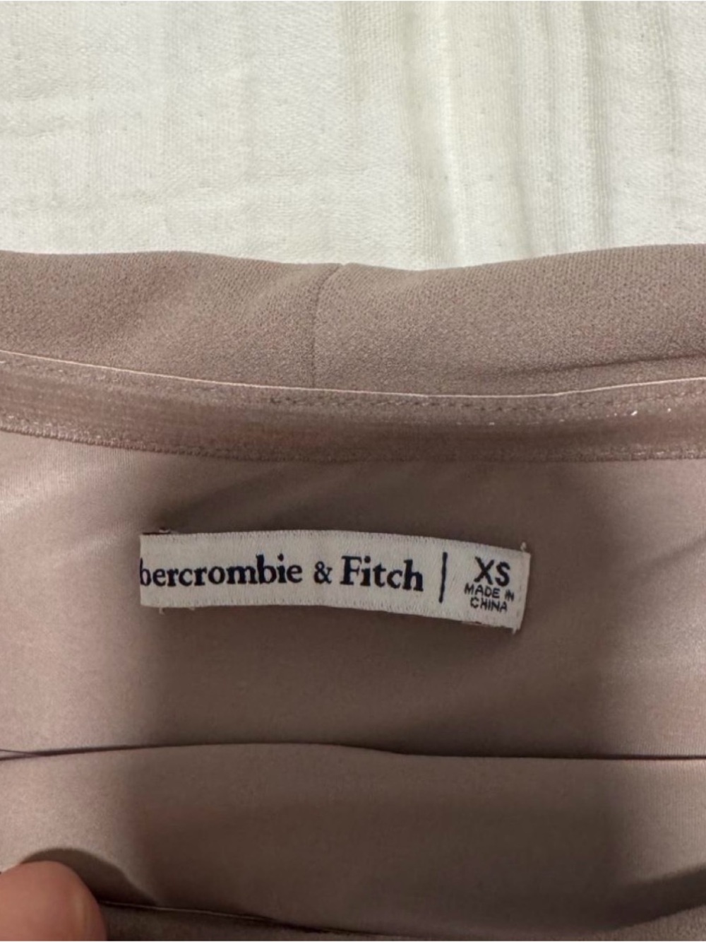 Abercrombie & Fitch Off-Shoulder Jumpsuit in Taupe Brown - Picture 2 of 2